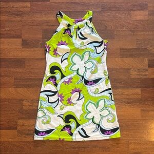 Jude Connally Green and Purple Floral Dress